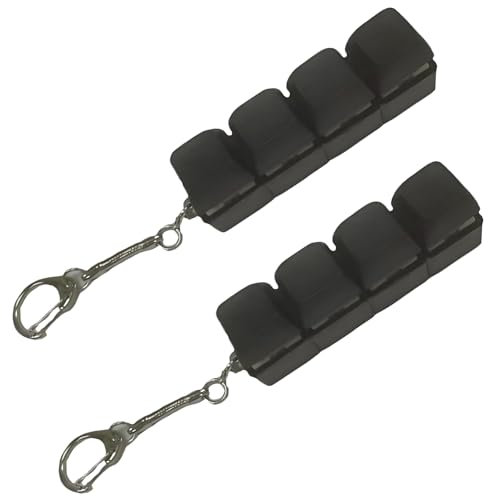 Keyboard Fidget Toy, Fidget Toys, 2 Pcs Funny Keyboard Fidget, 4 Button Fidget Keyboard Keyring, Portable Keyboard Clicker Fidget for Stress Relief, Keyboard Keychain for Adults Kids to Pass the Time