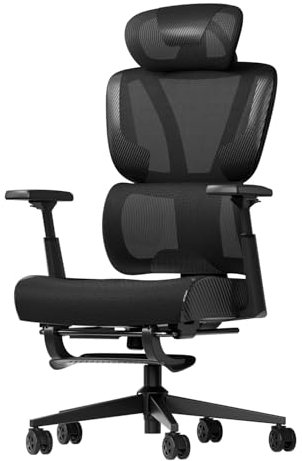 AutoFull Silla de oficina ergonómica G4, color negro