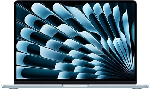 Apple MacBook Air 2025, M4 Chip mit 10CPU & 8GPU (13-Zoll, 16GB gemeinsamer Arbeitsspeicher, 256GB Speicherplatz) (QWERTY Englisch) Himmelblau (Generalüberholt)