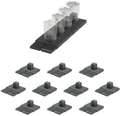 StealthMounts Drawer Hive ½ Socket Holder – 10 Pack | Modular Toolbox Organisers for Professional and DIY Mechanics | Injection-Moulded TPE | Made in the UK