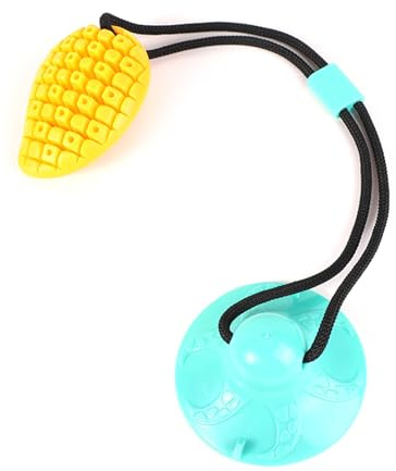 BUBEFSKD Nourriture interactive pour chien - Jouet anti-fuite avec ventouse - Corde élastique - Pour chiot - Alimentation lente - Mâcher les dents des animaux de compagnie - Nettoyage interactif