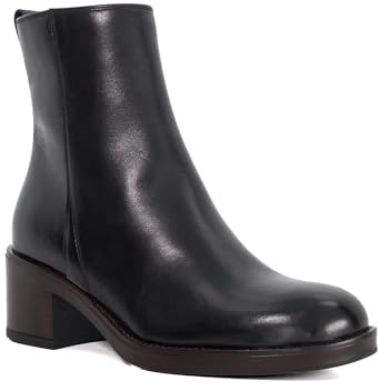 Dune London Ladies PELINE Leather Block Heel Boots Size UK 7 Ankle Boots