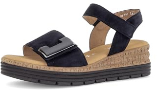 Gabor Damen Plateausandalen, Frauen Sandalen,Schmerz-lindernd,Schmerz-mindernd,buero,aktuell,Freizeit,festlich,Dark-Blue(Uni+CDF),44 EU / 9.5 UK