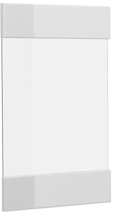 Vicco Küchenfront R-Line, Weiß Hochglanz, 39.6 x 59 cm | Möbelfront für den Hängeglasschrank, passend für R-Line Küchenschränke zur einfachen Montage