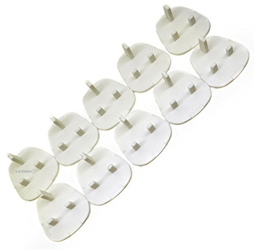10PK Mains Baby Proof Plug Socket Cover Protector Protection Guard Sil165
