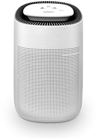 Tenergy Sorbi - Deshumidificador de aire de 1000 ml con función de purificación, filtro HEPA verdadero, apagado automático, control táctil, velocidad de aire ajustable, ultra silencioso, ideal para