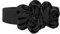 TeeYee Damen Mädchen Große Blumen Decor Schnalle Einstellbar Elastische Breite Gürtel (schwarz)