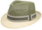 Lipodo Twotone Trilby Strohhut - Sommerhut Damen/Herren - Hut aus Stroh (Papierstroh) - Sonnenhut Frühjahr/Sommer - Strandhut Natur-grün XL (60-61 cm)