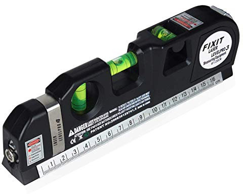 Spirit Level, Multipurpose Laser Measure Tool, Spirit Level Standard Metric Ruler Laser Measuring Tape 8ft/2.5M (1 Pack)
