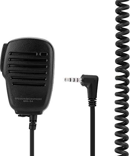 VBESTLIFE Mic Microfono Altoparlante Portatile Cuffie Jack da 3,5 mm Mic Microfono Altoparlante per Cuffie Portatili con Telecomando a Spalla per Radiofrequenza Walkie Talkie