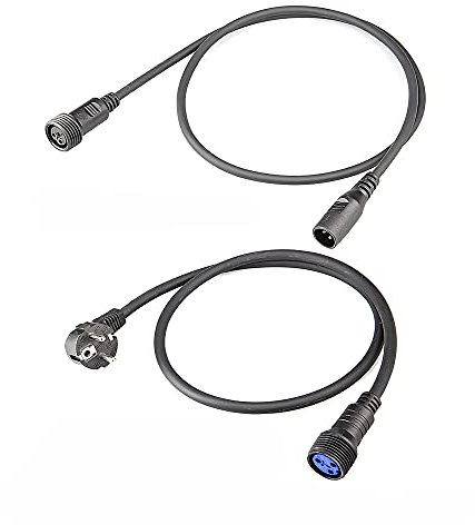 Câble étanche Cables DMX Exterieur 1m + 1m Câble Alimentation ip65 avec Plug, Extension Cable Outdoor Connecteurs du Lumières de scène étanche à la Controleur DMX 512 ou Alimentation électrique 220V