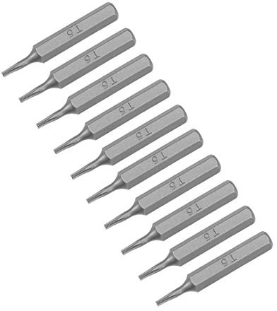 uxcell Set di 10 punte Torx a vite Hex Shank T5 Torx da 28 mm, lunghezza S2