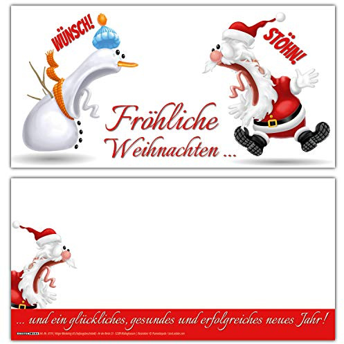 Weihnachtskarten Set (12 Stück) KOLLEGEN - ideal als Brief oder Postkarte - privat und geschäftlich - edle Frohe Weihnachten Karten von BREITENWERK