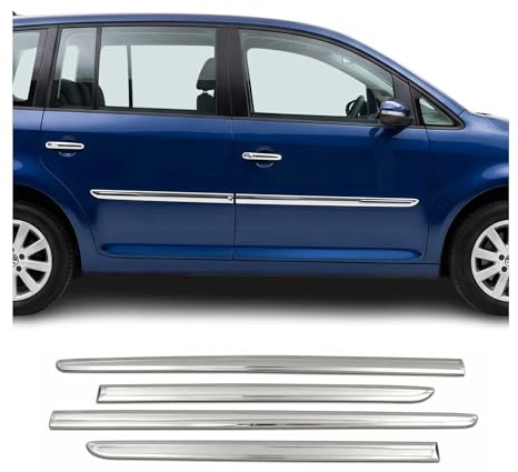 OMAC Seitentürleiste Türleisten Türschutzleisten kompatibel mit VW Touran 2010-2015 Edelstahl 4X