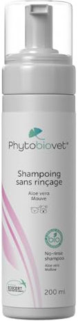MP Labo Phytobiovet® Bio-Shampoo ohne Ausspülen für Hunde und Katzen, mit Aloe Vera und Mauve