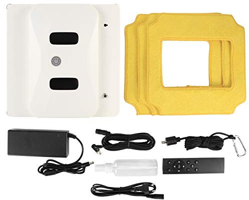 Cikonielf Nettoyeur de vitres d'aspirateur Intelligent Mince 2.4G Robot de Nettoyage de Verre à télécommande rotative sans Fil 100-240V(Prise UE)