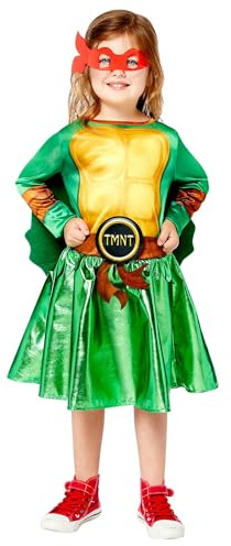 Amscan - Kinderkostüm Teenage Mutant Ninja Turtles, Kleid, gepolsterter Panzer, 4 Augenmasken, Superhelden, TMNT, Schildkröte, Motto-Party, Karneval