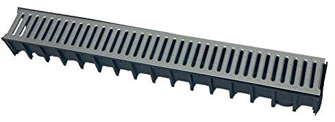 EINSIDE Canaletta raccolta acqua, Sistema di scolo e raccolta dell'acqua piovana, kit da 3 metri, altezza 50 mm
