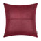 BRAWARM Hochwertiger Kissenbezug für Sofa, Couch, Heimdekoration, einfarbig, luxuriöses Kunstleder, handgenäht, 40cm x 40cm Rot