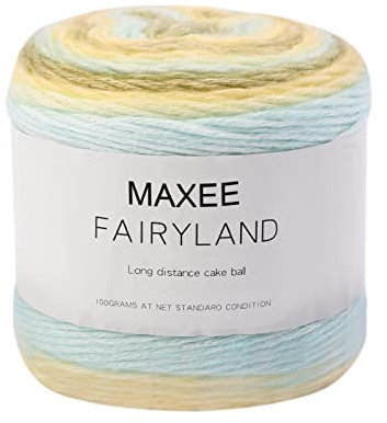 Maxee Farbverlaufsgarn 100g, 250 Mete Cupcakes Bobbel, Mehrfarbiges Gradient Häkelgarn, Handstrick Häkeln Baumwollstrickgarn zum Pullover Hüte