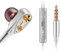 Ecouteurs HQ Design pour Samsung Galaxy S21 Smartphone avec Micro Kit Main Libre Haut de Gamme Universel Jack (Argent)