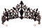 Minkissy Black Queen Crown Barocke Königin Crown Vintage Wedding Tiara für Hochzeitsgründe Quinceanera Geburtstag