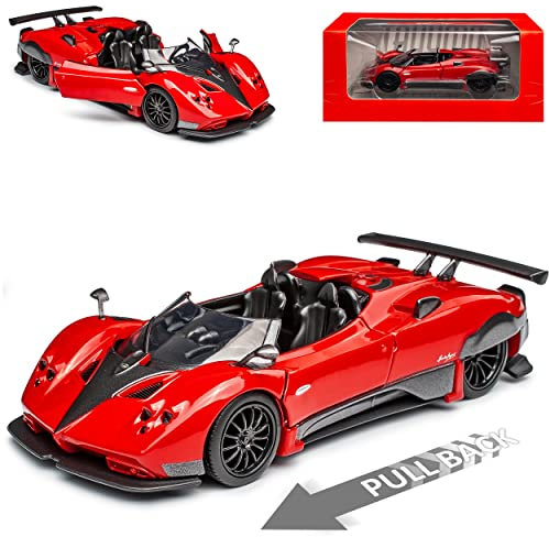 Pagani Zonda HP Barchetta Roadster Cabrio Rot 2017 1/36 Tayumo Modell Auto mit oder ohne individiuellem Wunschkennzeichen