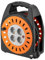 CABLEPELADO - Alargadera eléctrica 4 Tomas schuko - Manguera eléctrica - Enrollacable electrico - Regleta Electricidad - RoHS - CEE7-3000w - con manivela - fácil Transporte - 25 Metros Color Naranja