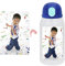 YJZQ Bouteille d'eau Photo Personnalisée Gourde Isotherme Enfant/Adulte avec Paille Gourde 500ml modèle Faon Souvenir pour Noël Anniversaire