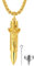 OIDEA Halskette Herren Patrone Hülse mit Jesus als Pillendose, 22 Inch Weisenkette Gotik Stil, Gold