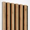 KLEMP Wandpaneele – Lamellenleisten aus MDF auf Filz 275 x 30 cm, Wandverkleidung zur Montage mit Kleber oder Klebeband auf schwarzem Untergrund 6er-set Wotan Eiche