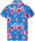 King Kameha Funky Chemise-Hawaienne, Manche-Courte, Mono-Flowers, Turquoise-Rose, XL