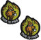 2 St. Das ist gut This is Fine Hund Meme Lustig Sarkastisch Patch Taktische Militär Moral Appliques Emblem für Kleidung Rucksack Uniform Weste Hundegeschirr Militär Taktisch Draussen Biker