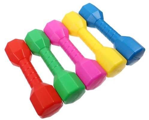 BESPORTBLE 5 Stk Hanteln FüR Kinder, Kunststoff Handhanteln, Fitness Spielzeug, HeimüBung, Bunt, 18cm