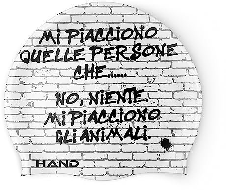 HAND SPORT Street Nothing, Cuffia in Silicone, Cuffia Piscina, Cuffia Nuoto, Taglia Unica (Bianca)