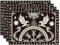 Artoid Mode Wikinger Baum des Lebens Rabe Helm der Ehrfurcht Platzsets 4er Set, 30x45cm Urlaub Tischsets Waschbar Platzdeckchen Küche Party Deko