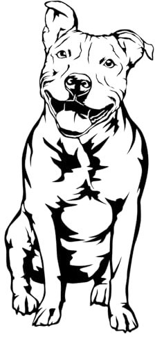 myrockshirt Süßer Pitbull Pitty 20cm Aufkleber Sticker Autoaufkleber Wandtattoo Profi Qualität UV beständig