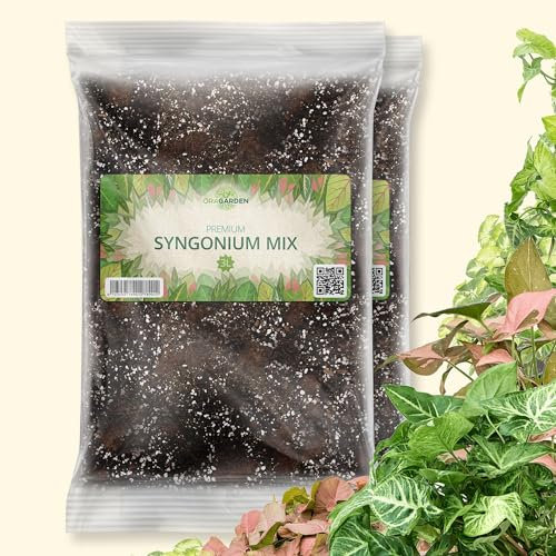 ORAGARDEN Syngonium Erde für Zimmerpflanzen und Garten - 6L Syngonium Substrat für Pflanzen, Palmen, Blumen, Grünpflanzen - 5 Komponenten Blumenerde