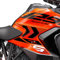 PROTEZIONI LATERALI SERBATOIO RESINA 3D COMPATIBILE CON KTM 1290 Super Adventure S 2023 L-167 (Arancione)