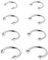 Yolev 8 Stück Hufeisen Piercing Silber 16 g Nasenseptum Chirurgenstahl Nasenring Septum Piercing Schmuck Set Lippenpiercing Ring Damen Augenbrauen Piercings Herren (Silber)