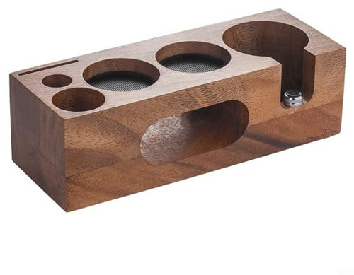 Benutzerfreundlicher Kaffee-Tamper-Ständer aus Holz, perfekte Ergänzung zu Ihrem Kaffee-Setup (Nussbaum 51/53)