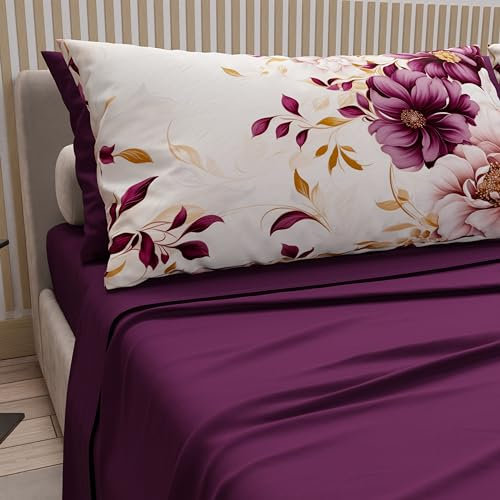 PETTI Artigiani Italiani - Lenzuola in Cotone con Federe in Stampa Digitale, Lenzuola Letto Singolo, Completo Letto Singolo, Dalian, 100% Made in Italy