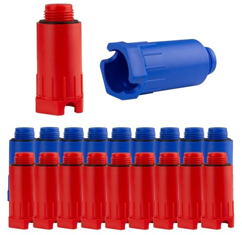 Baustopfen 1/2 Abdrückstopfen Set 2 (10x rot/10x blau)