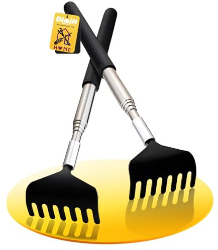 Dimiff Rascador de Espalda Telescópico Extensible, Rascador Espalda, Herramienta de Masaje Corporal Multifuncional, Ideal para Cabeza, Espalda Y Piernas.