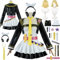 ZHAOSJ Muse Dash Miku Rin Len Cosplay Kostüm Outfit Spielcharakter Uniform Komplettes Set Halloween Karneval Party Dress Up Anzug mit Perücke Kopfschmuck Kopfhörer für Frauen Mädchen