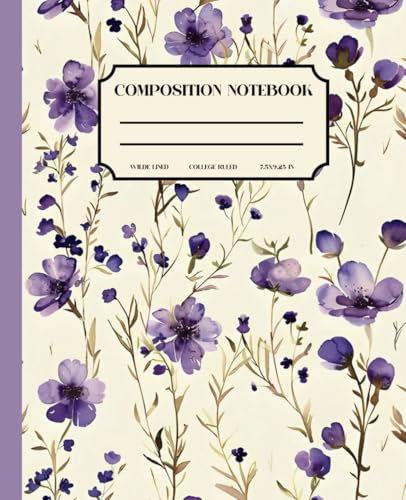 Composition Notebook :: Vintage Floral Edition 01 (White Pages)
