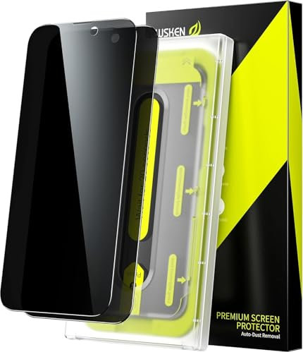 WSKEN for iPhone 16 Plus/15 Plus Privacy Screen Protector - [28°Anti Spy][Auto-Dust Removal]Full Coverage 9H Hardness Tempered Glass Easy Installation,Bubble Free,Anti Fingerprint,Anti Scratch,2 Pack