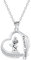 Hifeeled Engel Kette Damen 925 Sterling Silber Halskette mit Herz Anhänger für Frauen Original Schmuck Geschenke