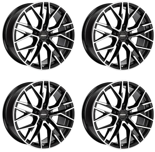 4x Carmani Felgen Alufelgen 20 Ludwig 8,5x19 ET35 5x112 black polish kompatibel mit Skoda Karoq Kodiaq Octavia Superb Yeti