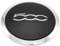 YANKEBOWANG Coprimozzo da 133 mm for Fiat 500 Coprimozzo Centrale for Ruote 68078419AC 68078421AC Copripolvere 51884863(Black Silver)